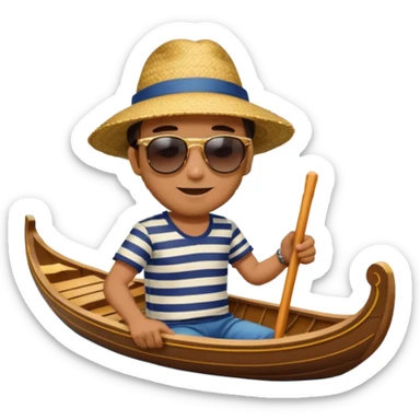 Ventian gondola with man sticker