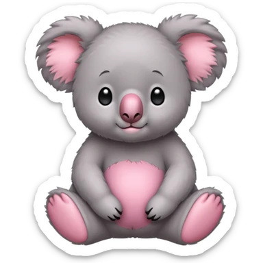 All Pink koala sticker