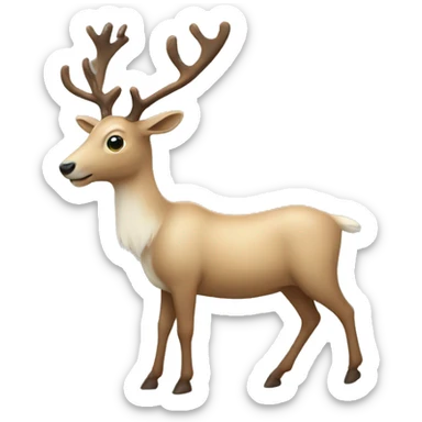 Beige-reindeer full body sticker