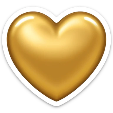 coração dourado sticker