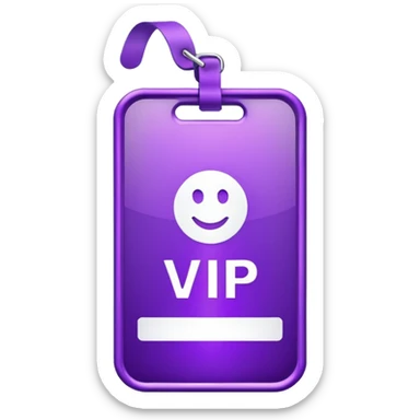 purple vip pass (iphone styled) sticker