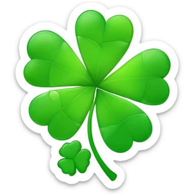 Bunch of 4 leaf and 3 leaf clovers and honey clover sticker