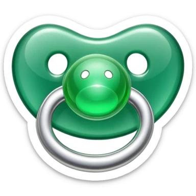 Crystal emerald pacifier sticker