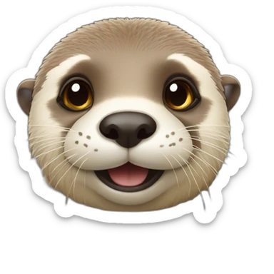 Loutre sur un mouton sticker
