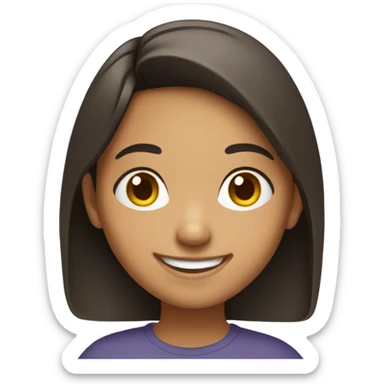 smiling mixed hispanic girl sticker
