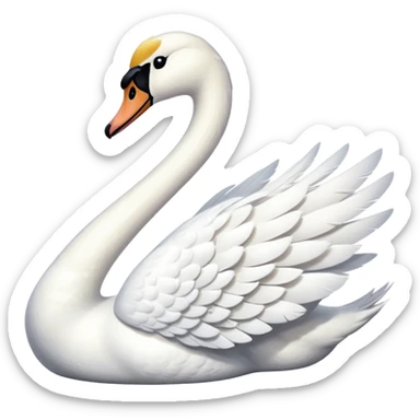 White swan sticker