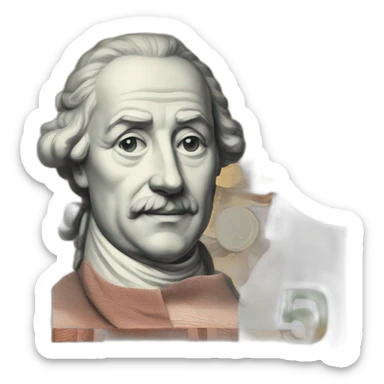 5 euro banknote sticker