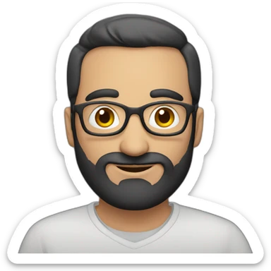 Armenian men reading interesting book and looking at camera and smiling  sticker