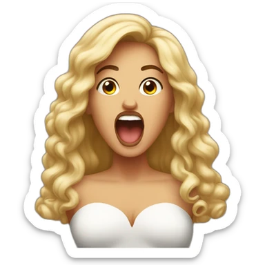 A beautiful transwoman yelling "Roberto!" with a deep voice. sticker