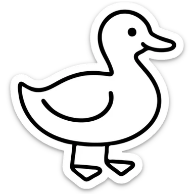 silly goose, simple pose sticker
