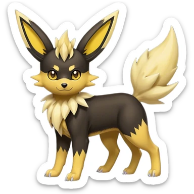 Umbreon-Jolteon-Fakemon-hybrid -fusion- full body sticker