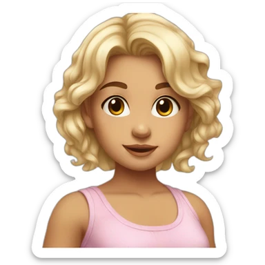 upperbody female young child girl light skin underwear midriff cute adorable sweet sticker