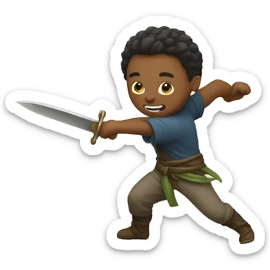 throwing a dagger sticker