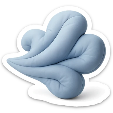 gusts of wind, stylized and soft cushion style sticker