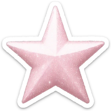 pale pink star sparkle sticker