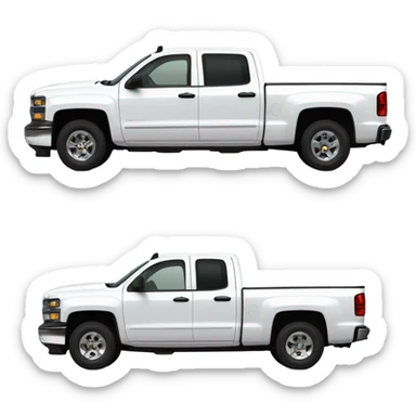 Truck, black OBS Chevrolet 1500 extended cab, side view sticker
