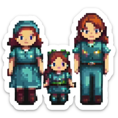 family of four sticker