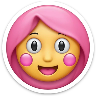 Pink circle emoji sticker