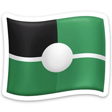 No js do a flag with green on top white in the middle and black on the bottom three sections don’t add any symbols or anything just those three colors spilt like top middle and bottom no just three sections 🇦🇪 exactly like this but remove the red part on the side sticker