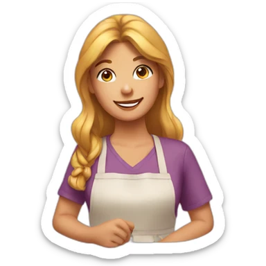 Pretty Girl baking sticker