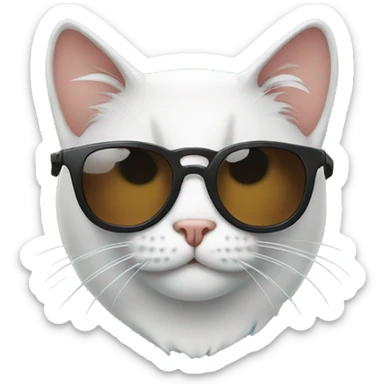 Cat with sunglasses sticker