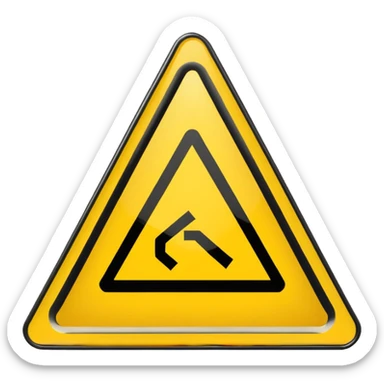 slippery road sign sticker