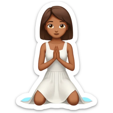 Créame que este emoji 🙇🏽‍♀️ este un blanquito atrás sticker