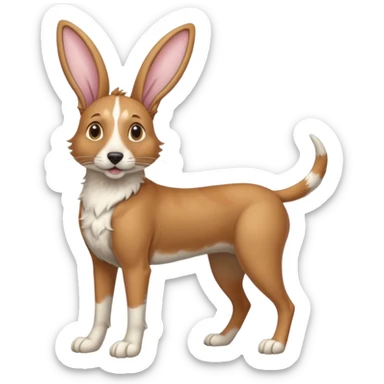 Long Nose Breed Dog. Rabbit Ears. Cat Arms Legs Torso Tail Anthropomorphic Fusion Hybrid (Character OC) sticker
