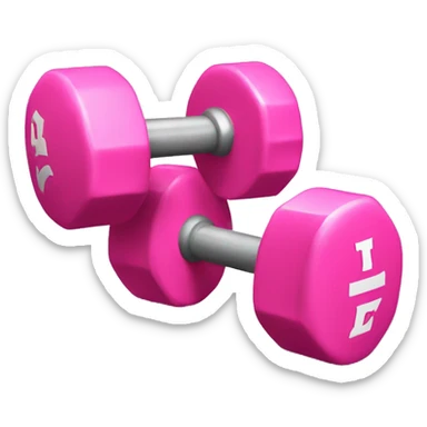 Pink dumbell sticker