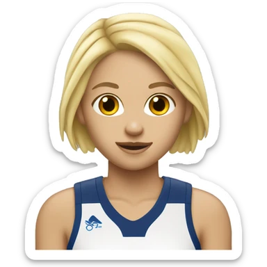 summer olympics blonde girl basketball sticker