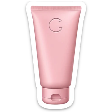 solid color light pink plain skincare tube sticker