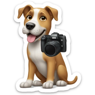dog taking pictures sticker