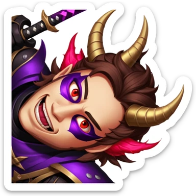 Demon-Horned Warrior sticker