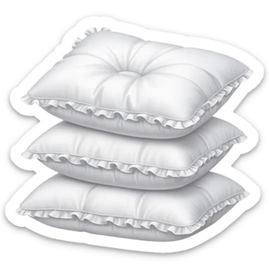 frilly white pillows sticker