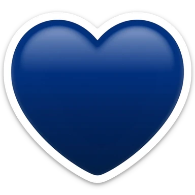 Navy blue neart sticker