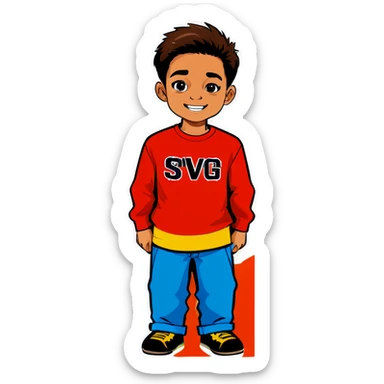 meme of boys in shirts sticker