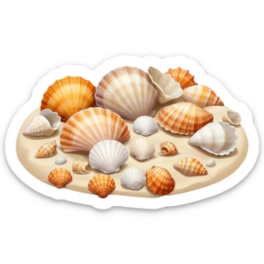 Beach with seashells sticker