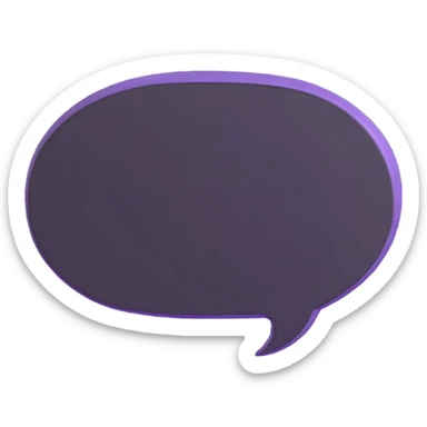 Thought speech bubble black and white sticker