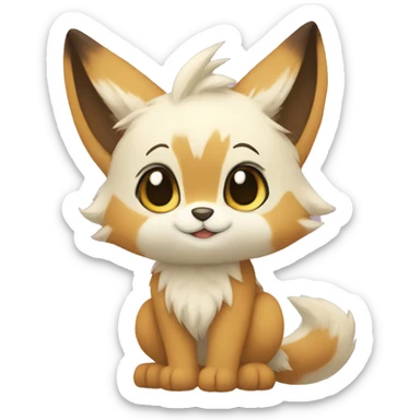 Anthro Chibi-style-Fur-Sona-Fakémon Full Body sticker