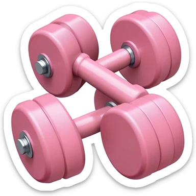 pale pink dumbells  sticker