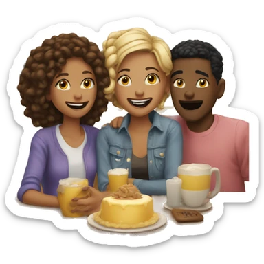 heartfelt moments with friends sticker