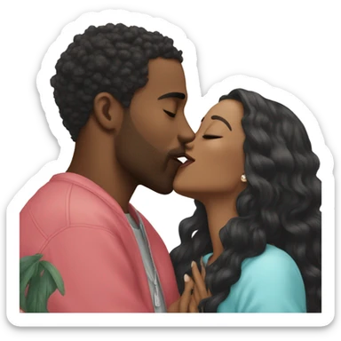 Lamar kissing Tiffany  sticker