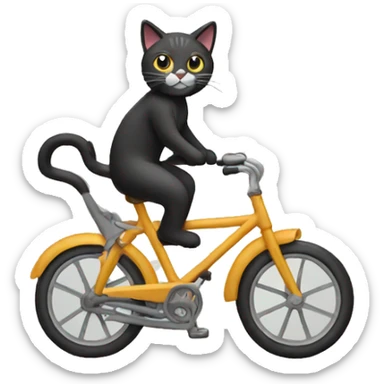 Create a cat riding a cycle emoji sticker