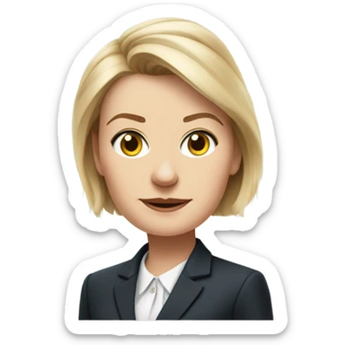 Mooper realistic Prime Minister of Denmark Mette Frederiksen sticker