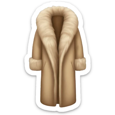 Long beige fur coat sticker