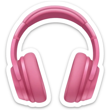 pink headphones sticker