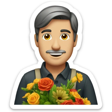 florist with germany background sticker