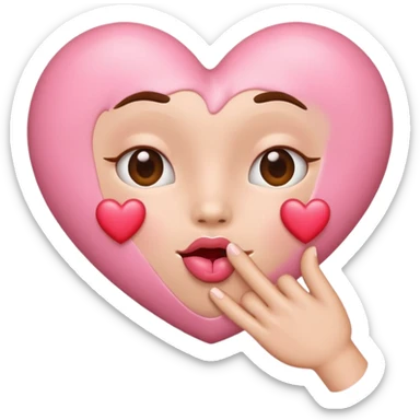 a heart emoji blowing kisses sticker