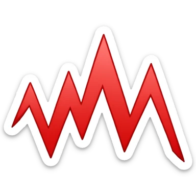 Chart going down sticker