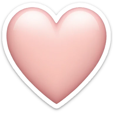 Blush pink heart sticker